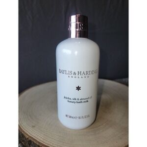 Baylis & Harding England Luxury Bath Milk Jojoba Silk & Almond Oil 10.1 oz~READ